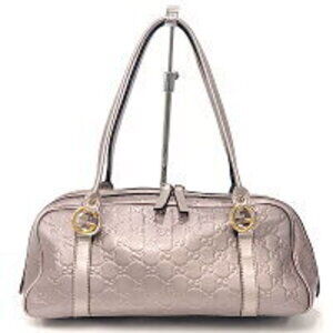Gucci Guccissima Boston Bag GG Twins Metallic Purple Pink